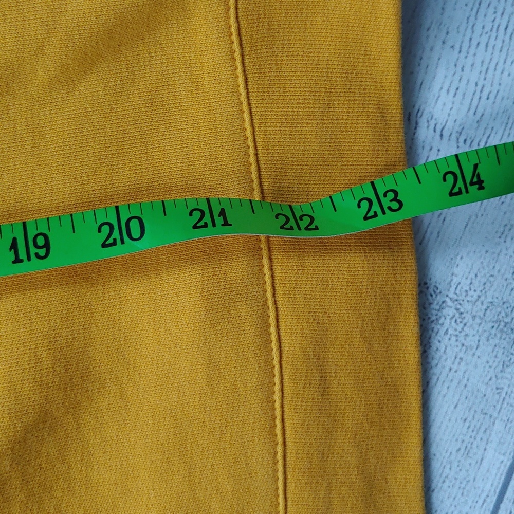 TALBOTS RUFFLE TROM RAGLAM SWEATSHIRT MUSTARD GOLD - Picture 8 of 8